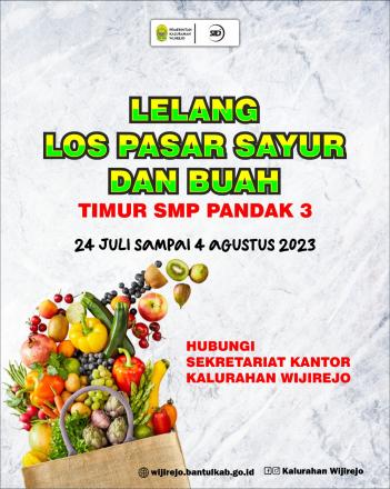 LELANG LOS PASAR SAYUR DAN BUAH